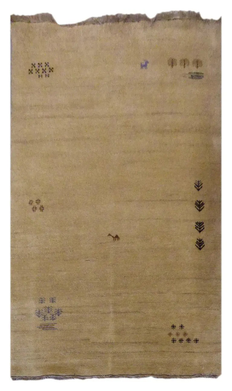 One Of The Kind Indian Hand-Knotted Gabbeh Rug 7'10" X 5'6"